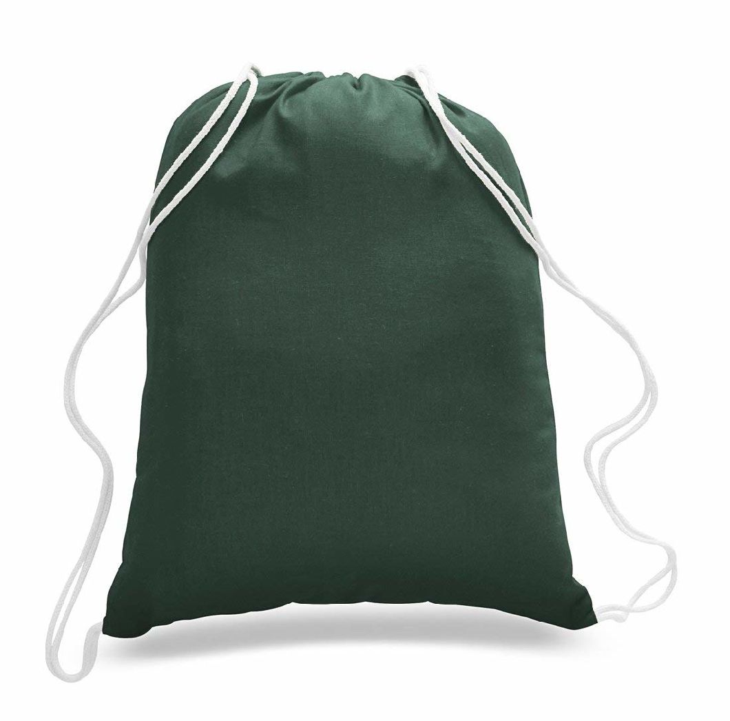 Wholesale Man Women Eco Friendly Cheap Sports Travel Backpack Bags Durable 100% Cotton Drawstring Bag for Print Embroidery