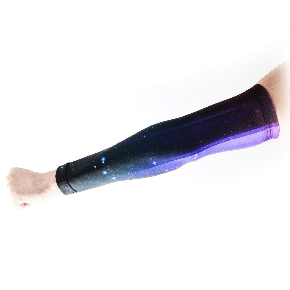 Sublimation Glaxy Print Compression Arm Sleeve for Outdoor Sports