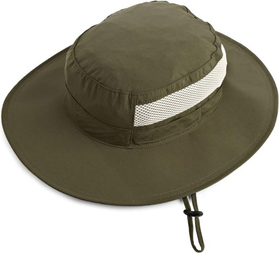 Adjustable Nylon Sun Protection Summer Wide Brim Mesh UV Hat