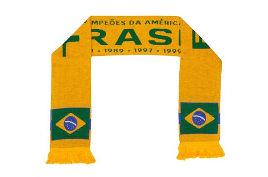 Wholesale Brazil Football Knit Scarf Custom Knitted Liverpool Football Scarf Football Fan Accessories Scarf for Sale