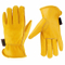 BSCI Audit 100% Leather Gloves Working with Elastic Wrist Cotton Lining