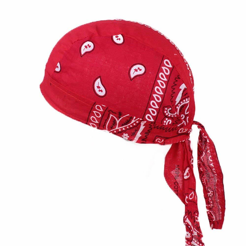 Wholesale Custom Breathable Quick-Dry Sport Bandana Hat Pirate Durag Cap