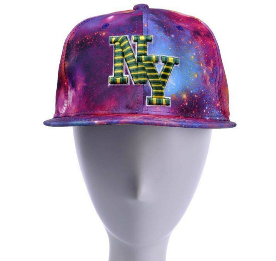100% Polyester Sublimation Printing Style Ny Fashion Embroidered Visor Snapback Cap