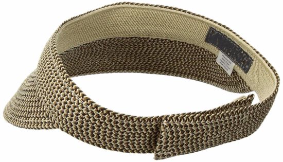 Women Polyester Cap Visor with Stretch Sweatband and Velcro Closure