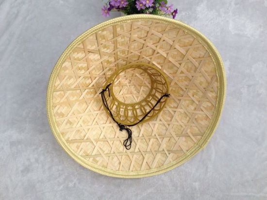 Wholesale Farmer Fishing Hat Chinese Oriental Vietnamese Bamboo Straw Hat
