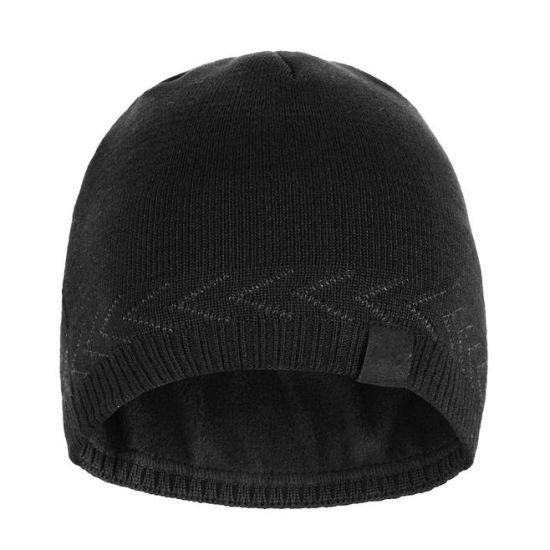 100% Soft Acrylic Custom Beanie Knitted Warm Black Hat Winter