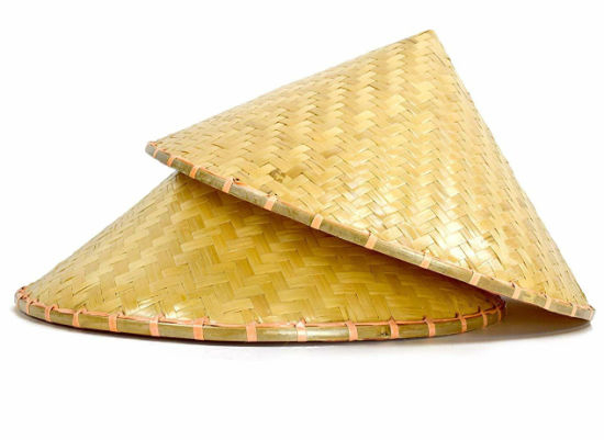 Sedex Audit 100% Bamboo Straw Adjustable Mesh Chinese Bamboo Hat