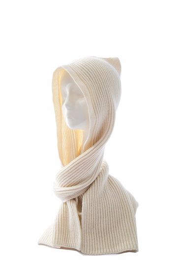 Acrylic Women Headscarf Winter Crochet Knit Hooded Scarf Hat