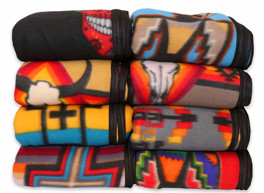 Warm Smooth Cozy Lodge Fleece Wholesale Native American Fleece Blanket
