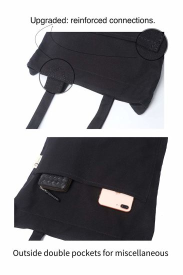 Sedex Audit Wholesale Custom Man Women Tote Handbag Shoulder Bag Canvas Bag for Travel Shopping