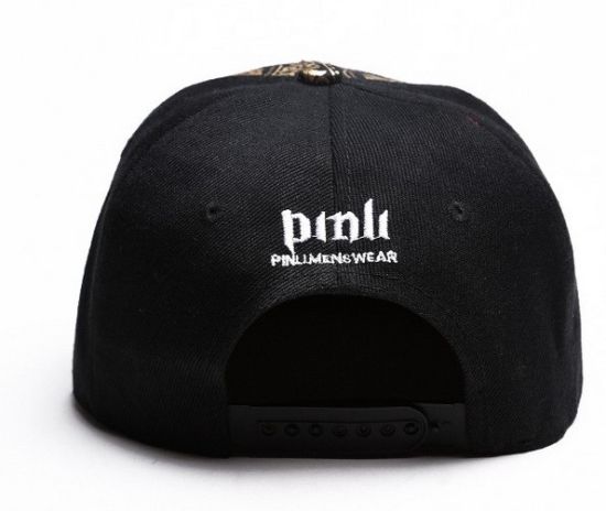 Wholesale Custom 100% Cotton 6-Panel Black 3D Embroidery Snapback