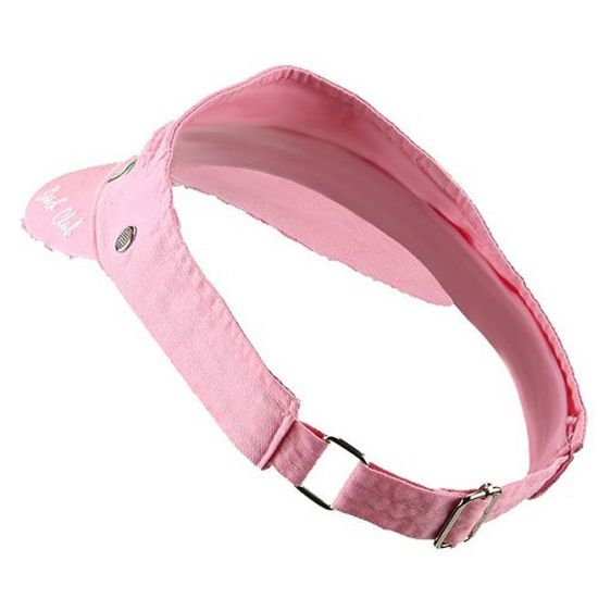 BSCI Audit Adjustable Strap Custom Running Embroidery Logo Pink Sun Visor Hat