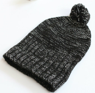 100% Beanie Winter Warm Knit Custom Striped Baggy Beanie Hat