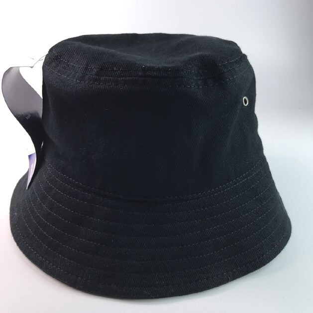 Custom Downturned Brim Folding Cotton Black Plain Bucket Hat