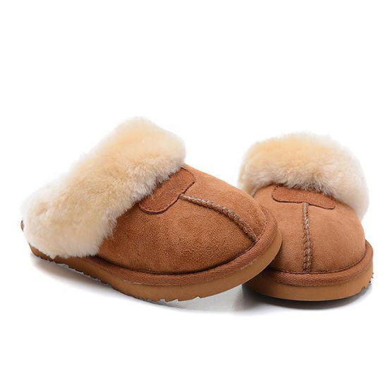Indoor Floor Fur Slippers China Sheepskin 100% Pure Wool Fluffy Sheepskin Slippers