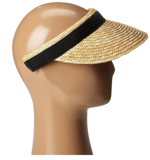 Sedex Audit Simplicity Grosgrain Hatband Sun Protection Straw Visor Hat