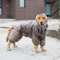 Dog Raincoat, Fashion Large Dog Waterproof Rainwear Rain Jacket Four-Legs Jumpsuit Hoodies Long Sleeves TPU Raincoat for Large Dogs