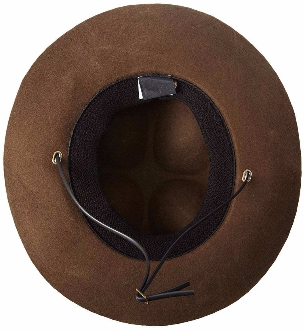 Wholesale Wool Felt Wide Brim Campaign Scout Hat with String for Costume