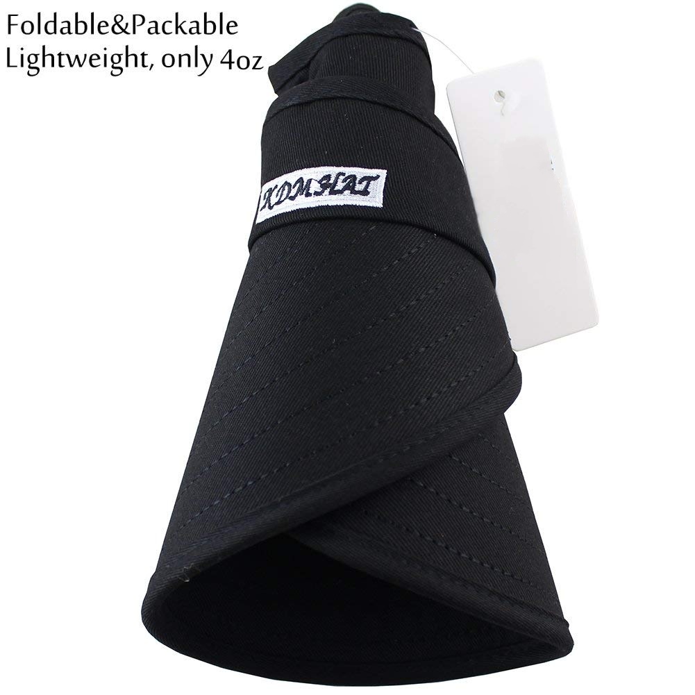 BSCI Audit 100% Cotton UV Protection Wide Brim Visor with Elastic Buckle