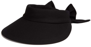 Sedex Audit 100% Cotton Sun Protection Tennis Golf Black Bowknot Visor Hat with Big Brim