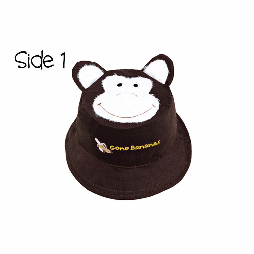 100% Cotton Embroidered Bucket Animal Reversible Sun Custom Kids Hat