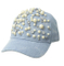 100% Cotton Women Twinkling Diamond Jewelry Pearl Sexi Hat