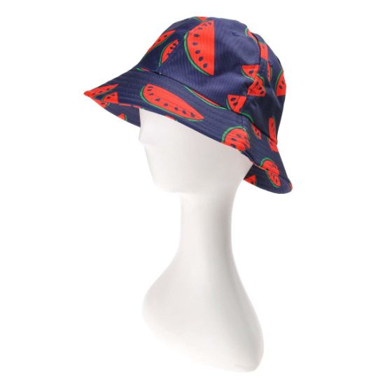 Summer Cute Print Bucket Hat with Short Brim Flat-Top Crown