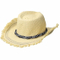 Fedora Star Print Band Straw Beach Hat with Contrasting Stitching