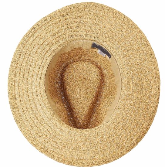 Fashion Fedora Paper Straw Women Summer Hat with Patterned Hatband