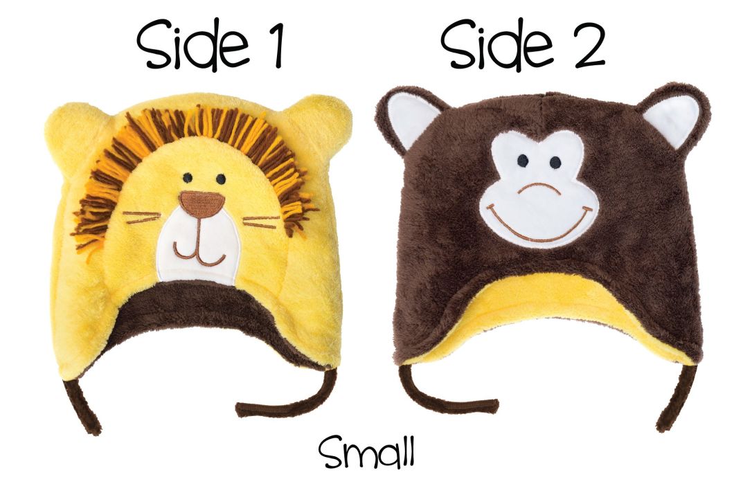 Soft Velvet Fleece Animal Lion Monkey Beanie Warm Children Hat