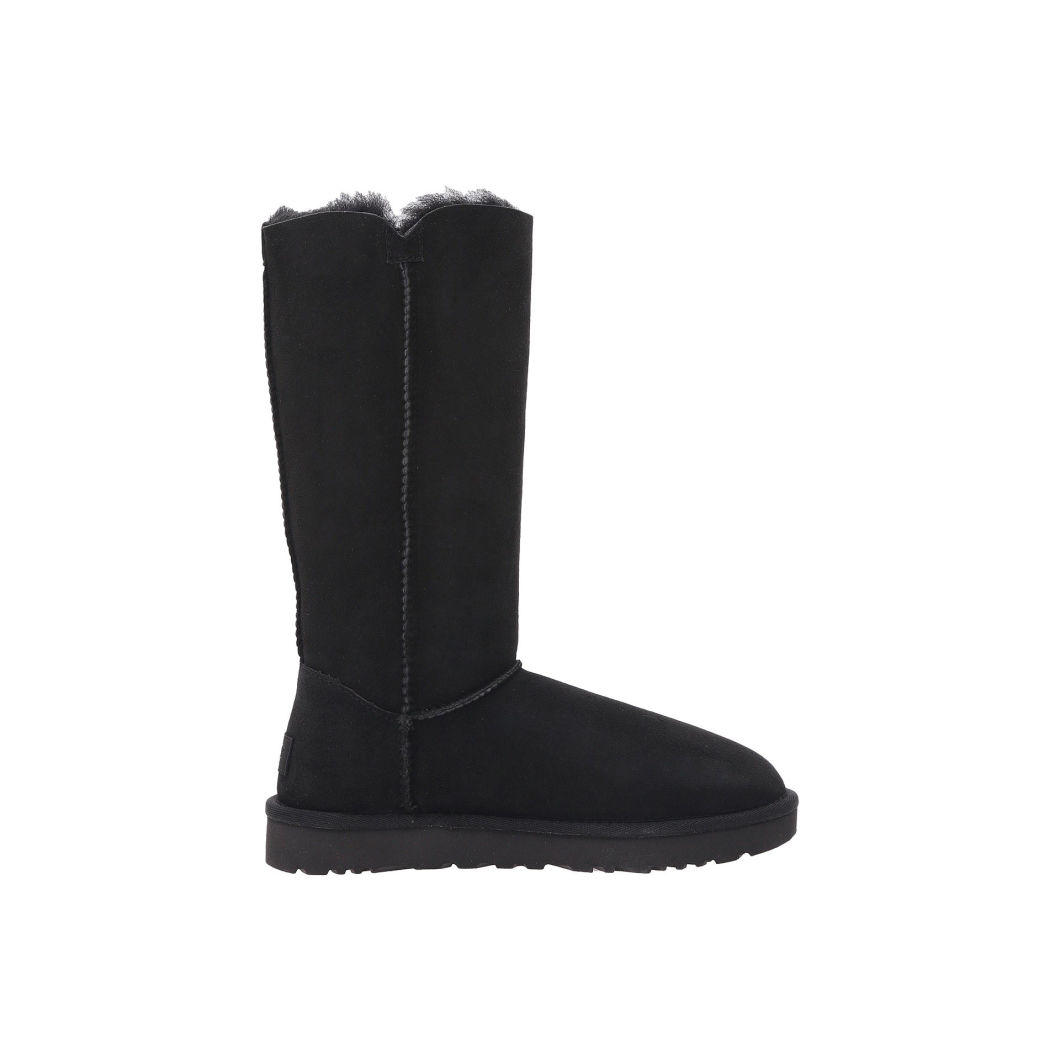 Sedex Audit Women's Female Suede Fur Three Buttons Flat Knee High Knee Sheepskin Wool Boots