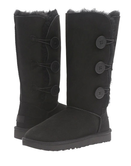 Sedex Audit Women′s Female Suede Fur Three Buttons Flat Knee High Knee Sheepskin Wool Boots