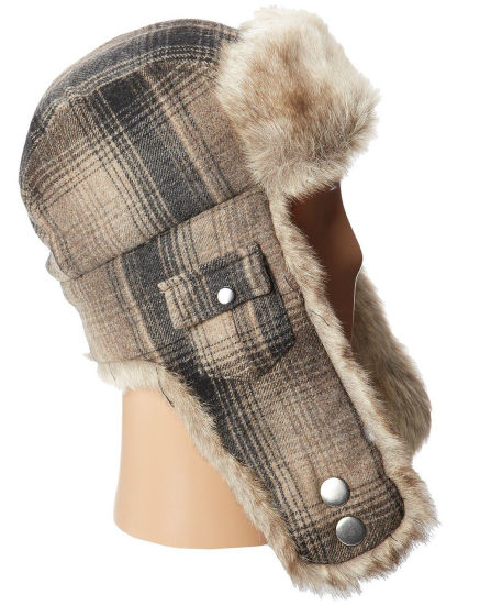 BSCI Audit 100% Polyester Russian Winter Trooper Fur Hat with Earflap