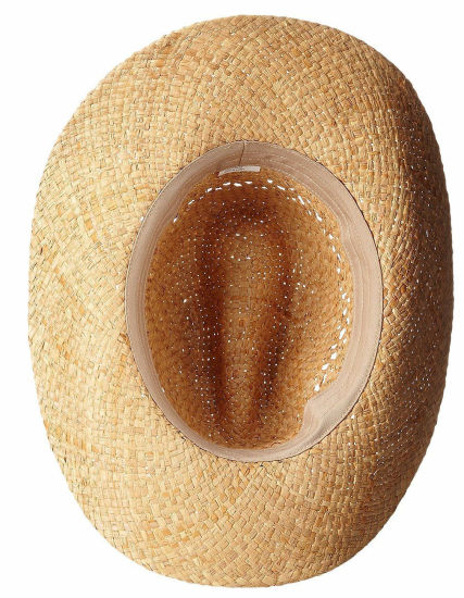 Hatband Featuring Turquoise Silver-Tone White Beads Breathable Straw Cowgirl Hat