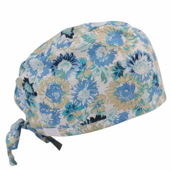 Wholesale Easy Adjustment 100% Cotton Unisex Scrub Cap with Cord Lock