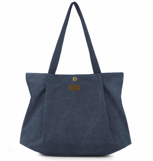 Sedex Audit Wholesale Durable Canvas Tote Bag Zip Top Closure with Press Stud Fastening for Women School Work Travel and Shopping