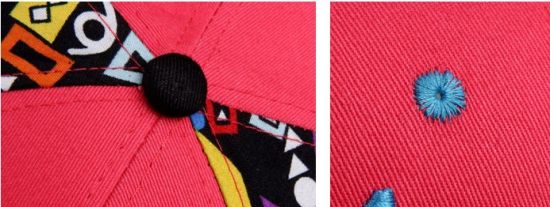 Wholesale 6-Panel Red Stylish 3D Embroidery Baseball Cap