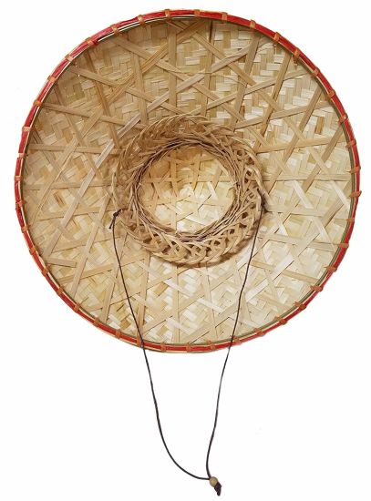 Wholesale Custom Chinese Asian Sun Protect Straw Bamboo Farmer Conical Hat