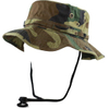 Custom Polyester Breathable Camouflage Bucket Hat Camo with String