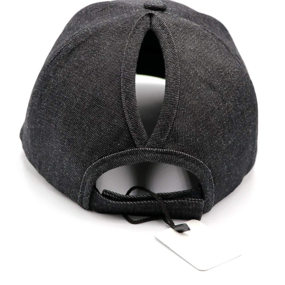 Ponytail Messy High Buns Mesh Plain Polyester Womens Baseball Cap