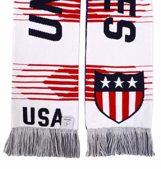 Sedex Audit 100% Acrylic Football USA Fan Scarf Double-Sided Knit Soccer Scarf