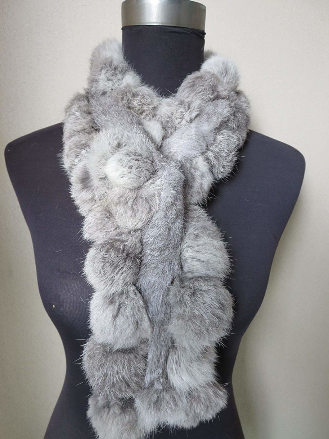 BSCI Audit Winter Warm Fur Scarf Real Rabbit Fur Scarf
