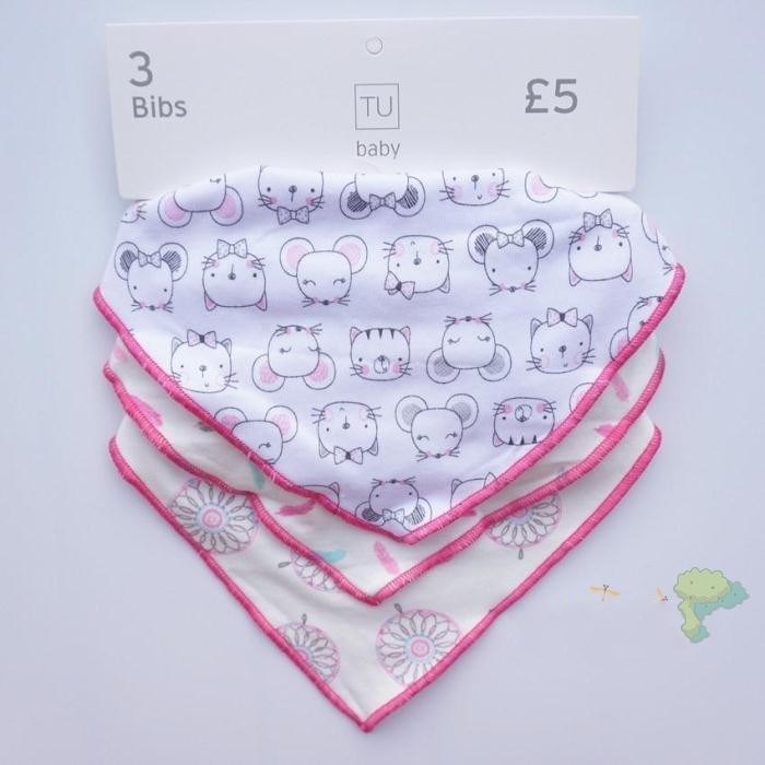Custom Triangle Cotton Muslin Wholesale Print Organic Disposable Baby Bibs