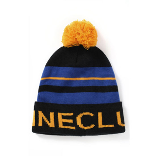 Winter Warm Striped Embroidered Knitted POM POM Baby Beanie Hat
