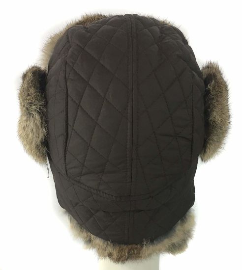 Polyester Rabbit Fur Trim Winter Warm Earflap Fur Luxury Hat