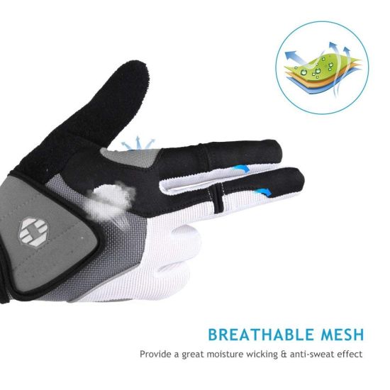 BSCI Audit Elastic Lycra Knitted Breathable Mesh Riding Cycling Gloves