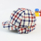 Check Gingham Summer Beach Swim Sun Protection Neck Shade Flap Hat Cap for Toddler Kids