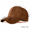 Blank Classic 6-Panel Unisex Adjustable Suede Hat with Faux Leather