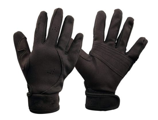 Adjustable Amara Leather Stretchy Mesh Diving Gloves with Fastener Wristband