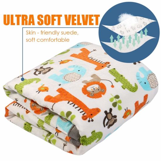 Custom 100% Polyester Durable Breathable Newborn Toddler Baby Fleece Blanket